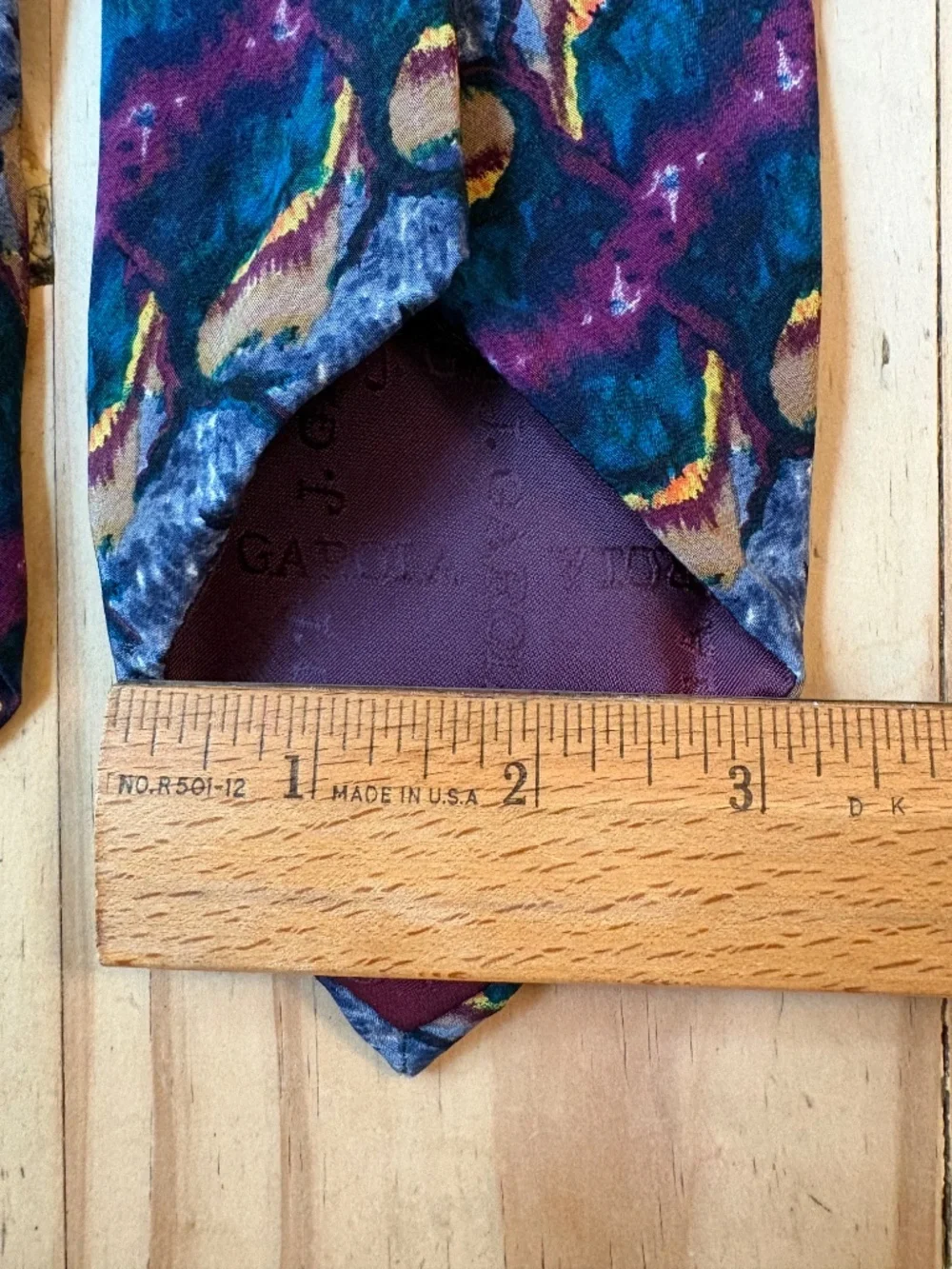 Vintage J. Garcia 100% Silk Abstract Psychedelic Mens Necktie